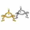 Kristalna krogla za jasnovidnost z medeninastim nosilcem, zlatimi in srebrnimi nosilci | Esoteria.shop
