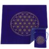 Tapis de Divination Fleur de Vie en Flanelle avec Sac de Rangement Bleu 800x800
