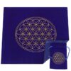 Flanelinis Flower of Life būrimo kilimėlis su mėlynu laikymo maišeliu 800x800