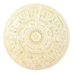 Planche de pendule divinatoire en bois