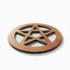 Altarpentagramm aus Holz - flach