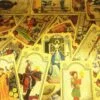 Universāls zīlēšanas Tarot Rider Waite Smith apzeltīts ar zelta lapu 1 | Esoteria.shop