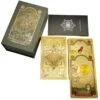 Universāls zīlēšanas Tarot Rider Waite Smith Golden ar zelta lapu — Premium komplekts