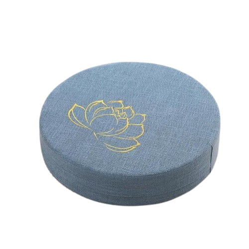 Coussin de méditation en tatami Fleur de Lotus - Bleu ciel