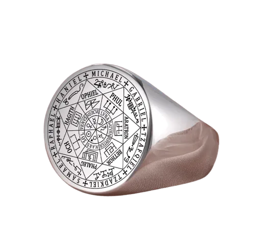 Bague Chevaliere Sceau des 7 Archanges Argent | Esoteria.shop
