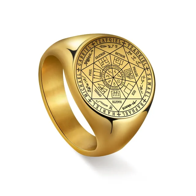 Bague Chevalière Sceau des 7 Archanges - Or