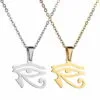 Sifisrri Edelstahl-Anhänger mit griechischen Buchstaben für Damen und Herren MinimstartPrairie Evil Eyes of Horus 6 | Esoteria.shop