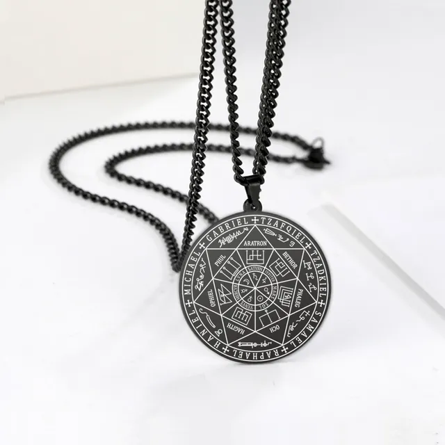 Wicca Sedem nadangelov Sigil Charm Ogrlice Moški Ženske Salomonov pečat Nadnaravni obesek Zaščita Čarobni amulet.jpg 640x640 2 | Esoteria.shop