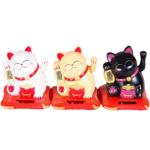 Maneki Neko Solar Lucky Cat – galimos 3 spalvos
