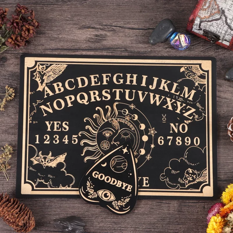Graviertes hölzernes Hexenpendelbrett-Set, magisches Pendelbrett, Ouija-Brett, Nachricht 2 | Esoteria.shop