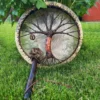 Ar rokām darinātas alķīmiskās mēness bungas ar bungu enkuriem Bb shaman drum nekas 1 | Esoteria.shop